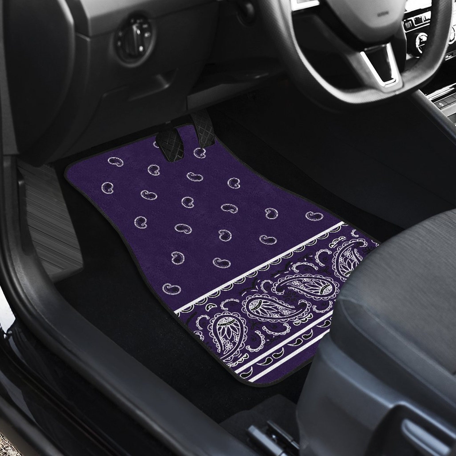 Purple Car Mats Car floor matsbandana car floor matsfloor Etsy