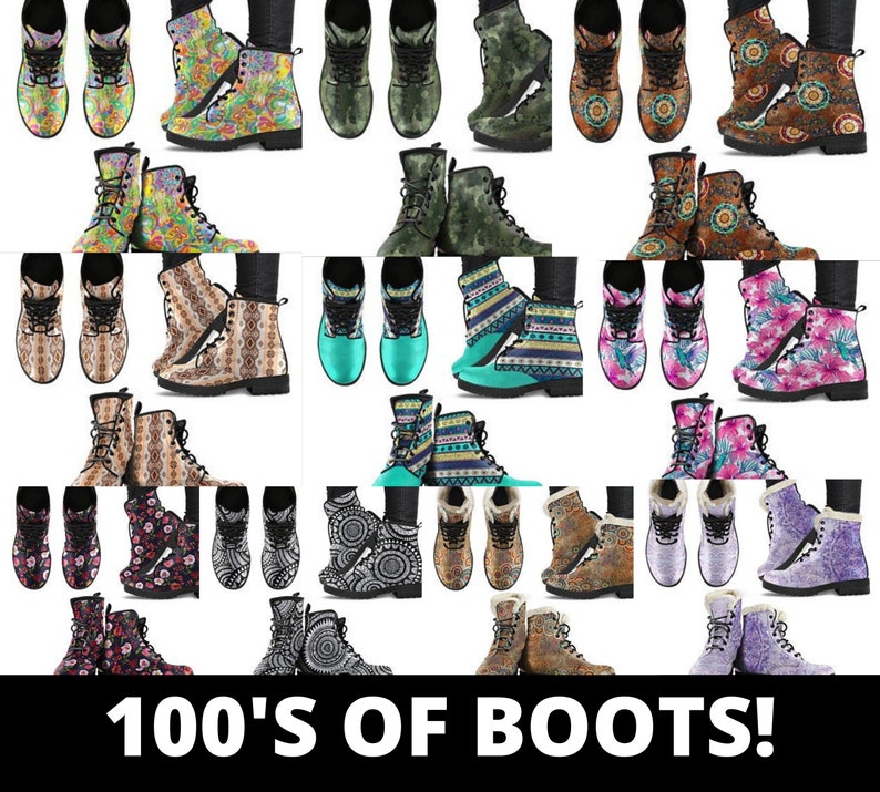Psychedelic boots Girl boots Boho boots Blue Girl Women/'s boots Vegan boots Suede BootsCombat boots Bohemian Boots