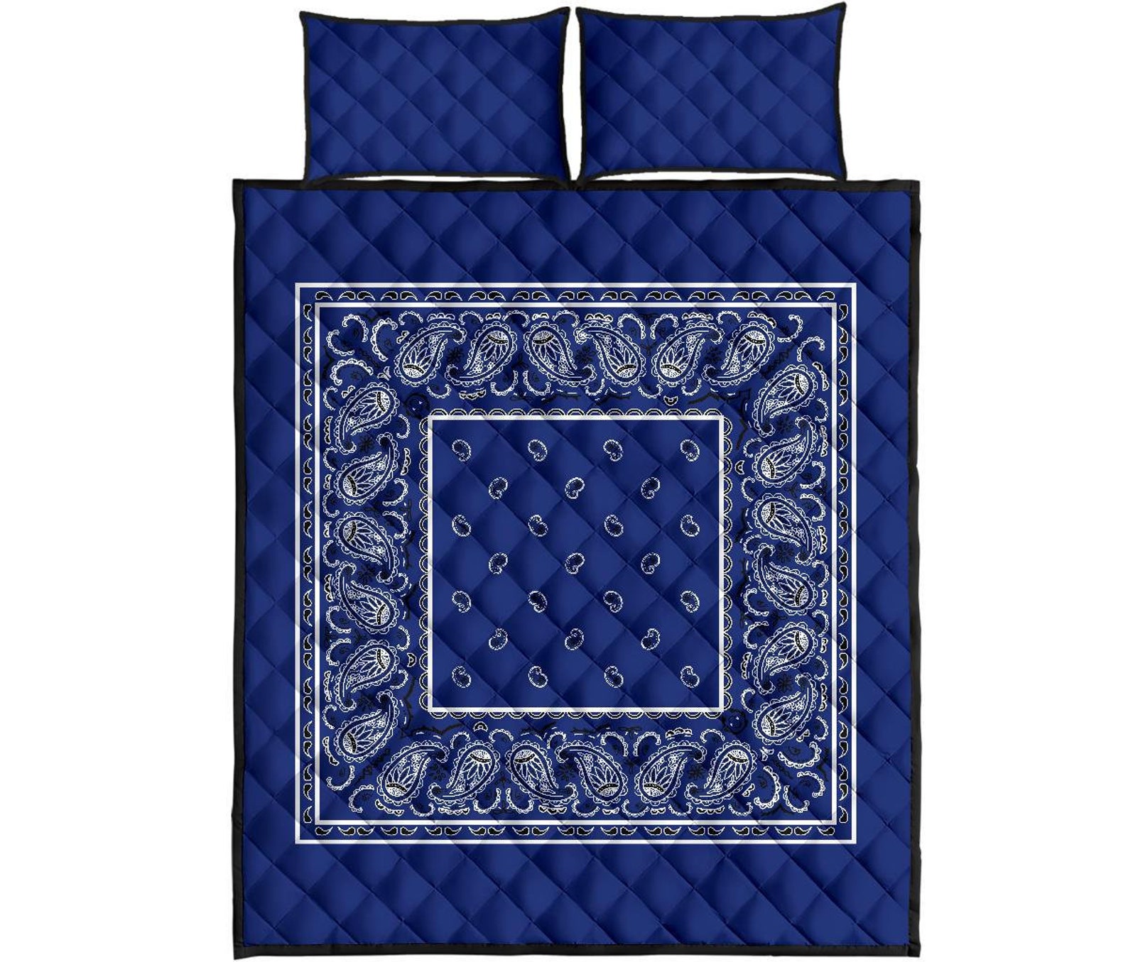 Bandana Print Bedding Set QUEEN KING TWIN Red Green Blue Black Etsy