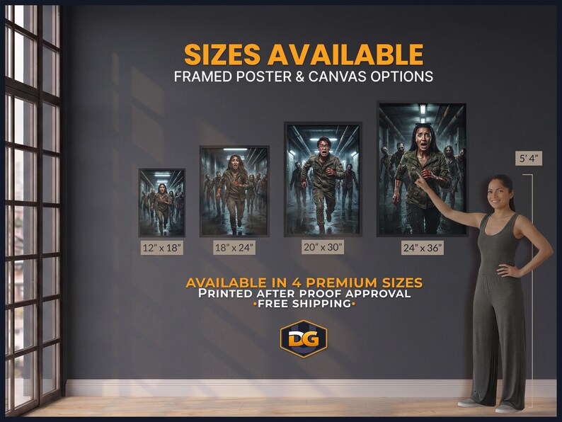 Custom Zombie Portrait From Photo | Personalized Horror Gift ...