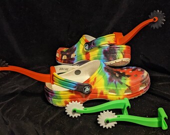 Croc spurs, spurs for crocs, shoes, accessories, funny, gag, ridiculous, custom colors