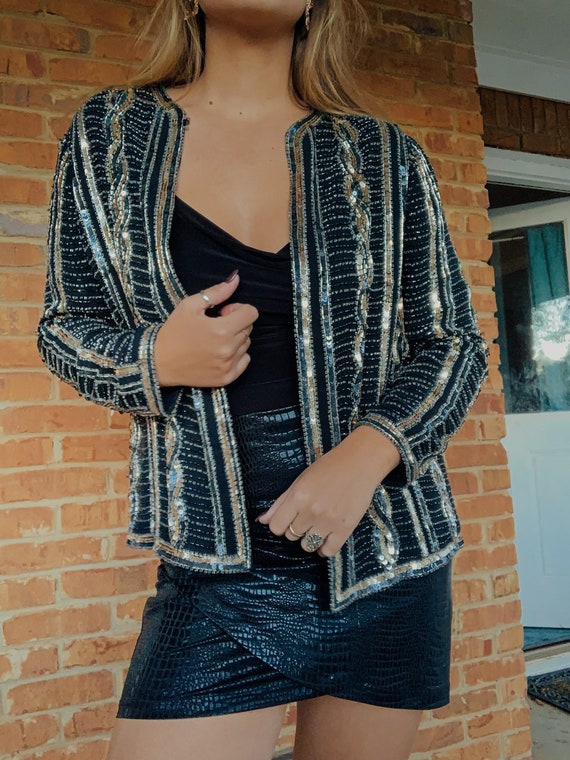 Jack Bryan Beaded “Cardigan”