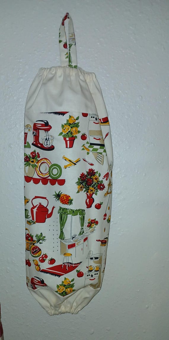 Vintage Kitchen Plastic Bag Holder