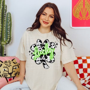 Lucky Neon PNG Digital Download