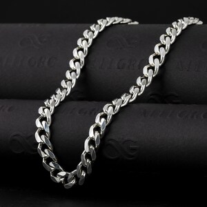 Solid silver miami cuban link chain clearance