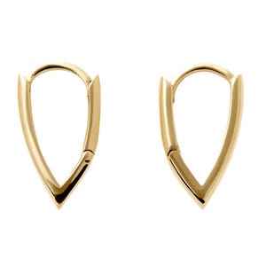 14K Gold Teardrop Creolen, kleine minimalistische Gold Huggies, zierliche Creolen für Frauen, einzigartiges Goldohrringe Geschenk für sie