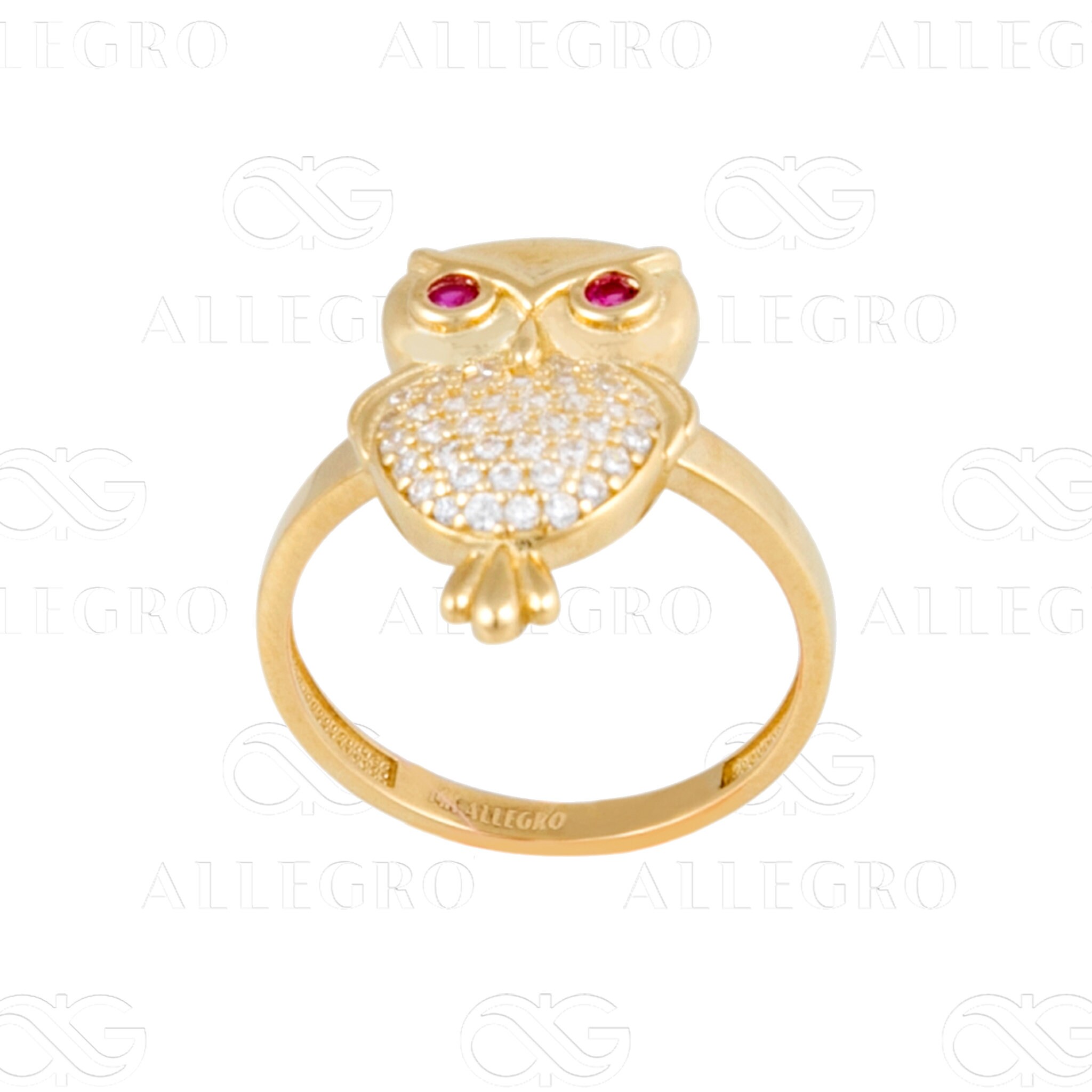 14k Solid Gold Owl Ring Owl Ring Minimalist Real Ring Owl Etsy