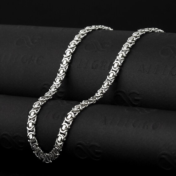 925 Sterling Silver Flat Byzantine 