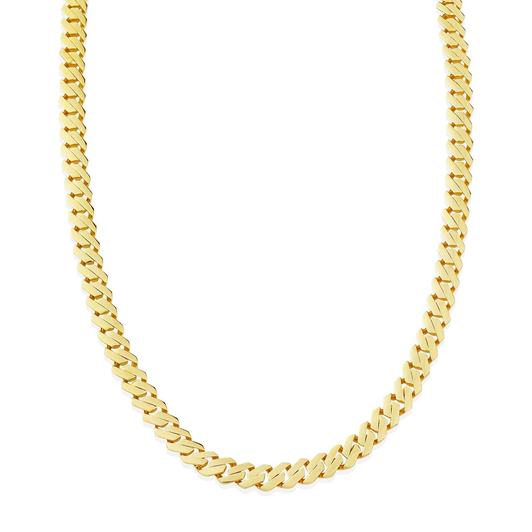 Flat Cuban Chain Link for Women, 7 Mm Necklace for Everyday Jewelry ...