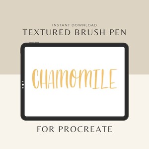 Chamomile Procreate Brush | Calligraphy Brush Pen | Textured Lettering Brush | Instant Digital Download