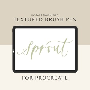 Sprout Procreate Brush | Calligraphy Brush Pen | Textured Lettering Brush | Instant Digital Download