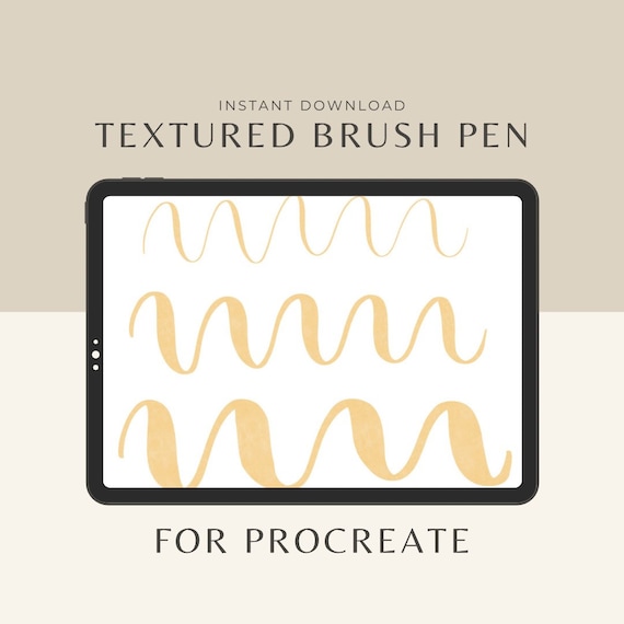 Chamomile Procreate Brush Calligraphy Brush Pen Textured Etsy