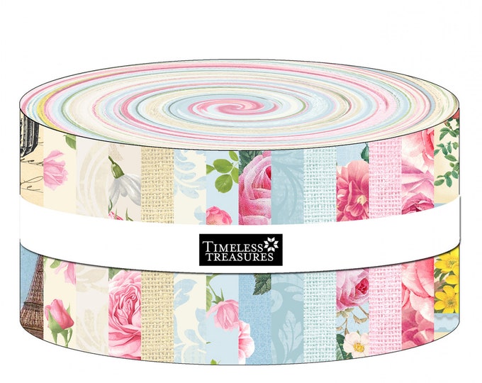 Jelly Roll/ 2 1/2 Strip Roll of Belle Fleur by Timeless Treasures - Etsy