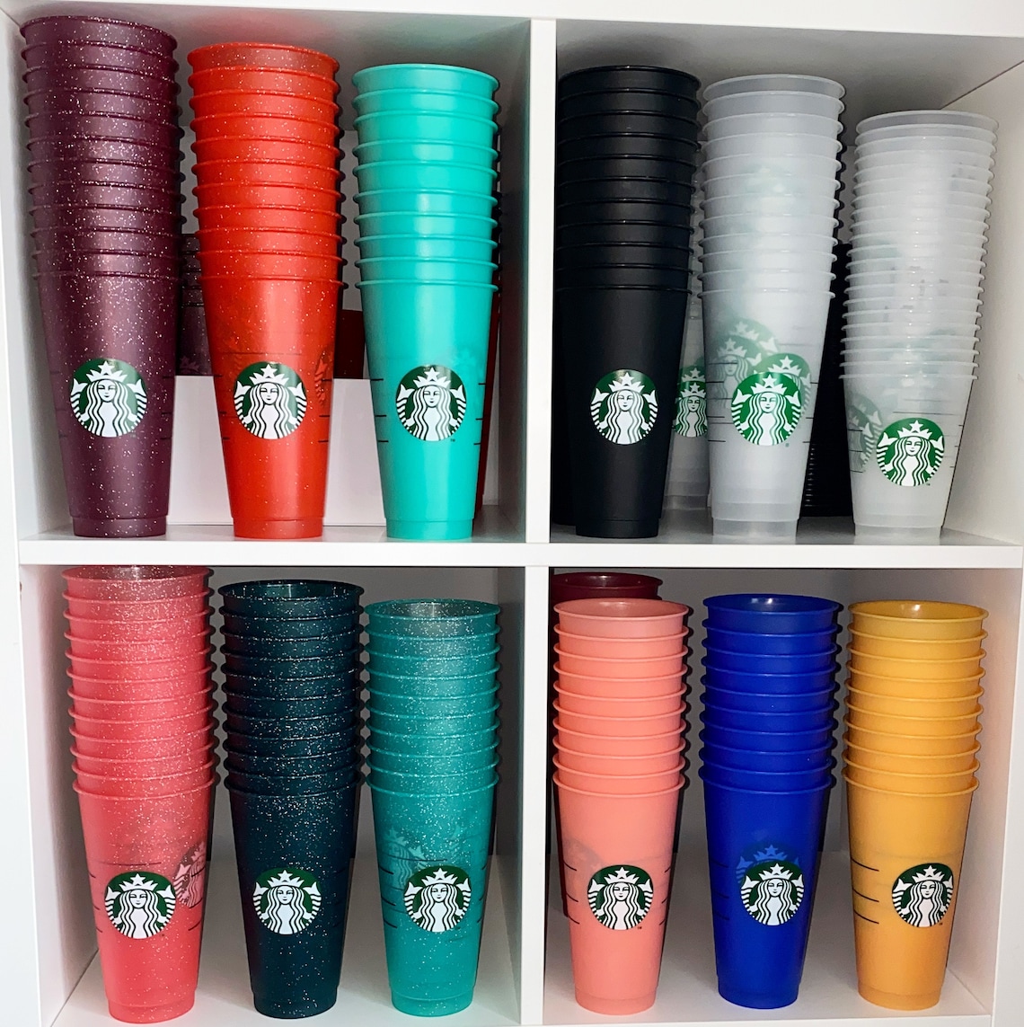 24oz Plain Starbucks Cold Cup Etsy