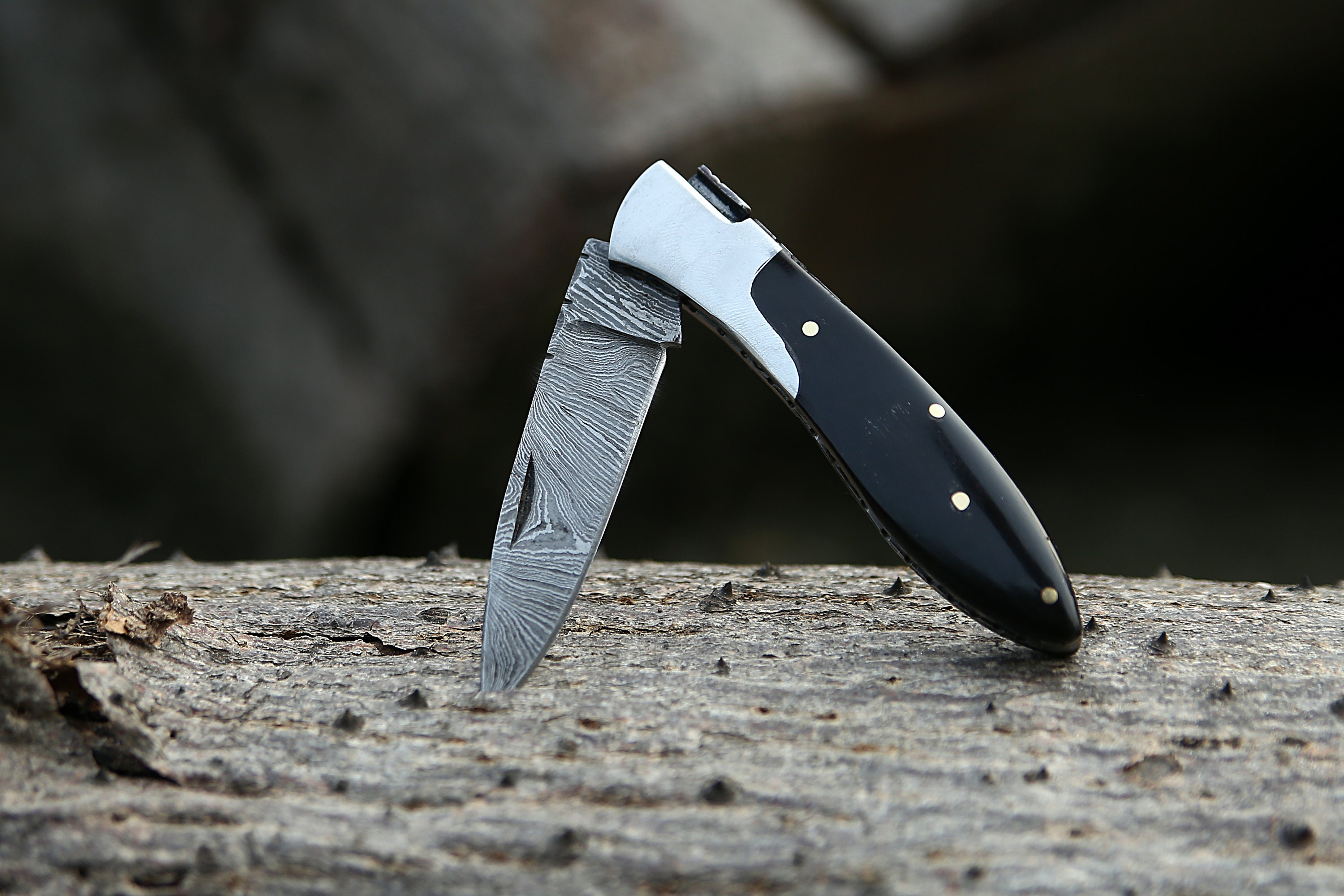 Handmade Damascus Pocket Knife Folding Knife For Men Gift For Etsy