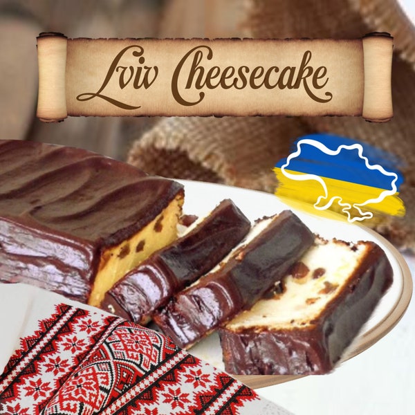 Ukraine recipes Lviv Cheescake Dish Authentic Ukrainian Cuisine Recipe Card DIGITAL DOWNLOAD