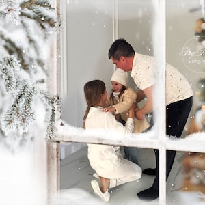 Christmas window frosty window bokeh overlay DIGITAL DOWNLOAD PNG
