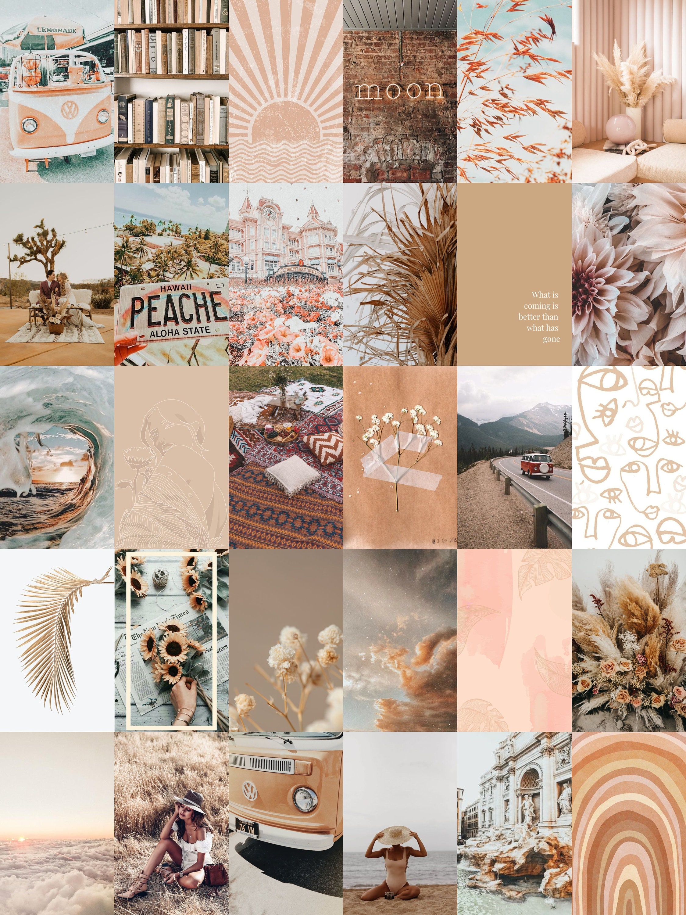 Photo Collage Kit Beige Aesthetic Dorm Collage Kit Digital Etsy Australia