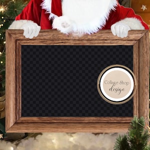 Santa overlay Snow Backdrop christmas window DIGITAL DOWNLOAD