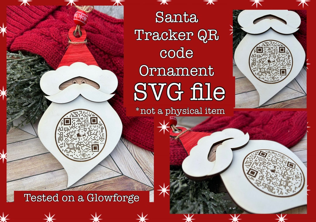 Santa Tracker QR Code Digital File SVG Etsy