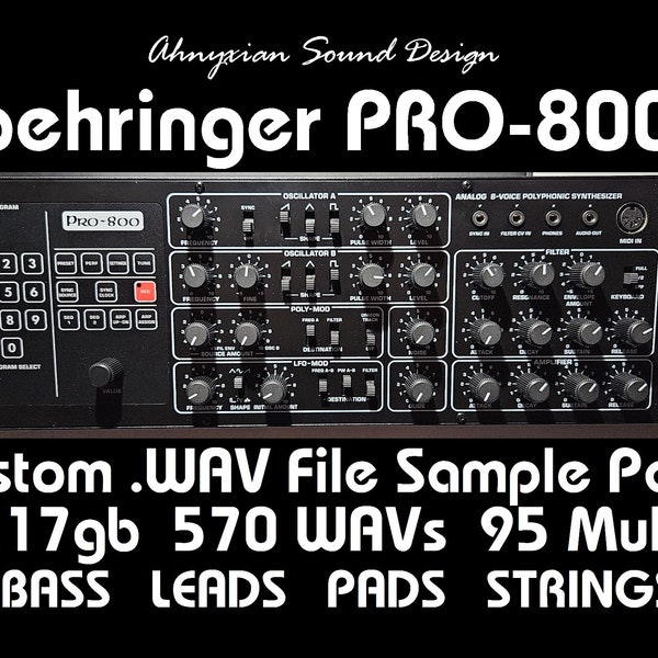 Behringer Pro-800 Wav file synthesizer sample pack