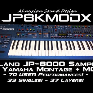 JP8KMODX Pack d'échantillons de synthétiseur de montage Roland JP-8000 Yamaha