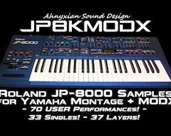 Pacchetto di campioni del sintetizzatore Roland JP-8000 Yamaha Montage JP8KMODX