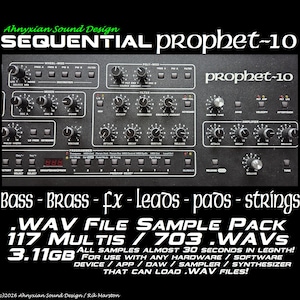 ASD Sequential Prophet 10 WAV file synthesizer sample pack