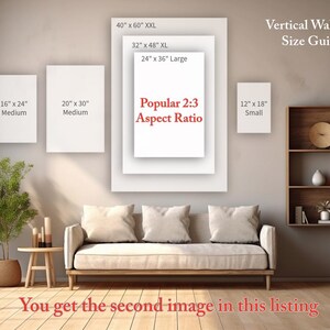 Wall Art Size Guide Vertical 2:3 Aspect Ratio - Etsy