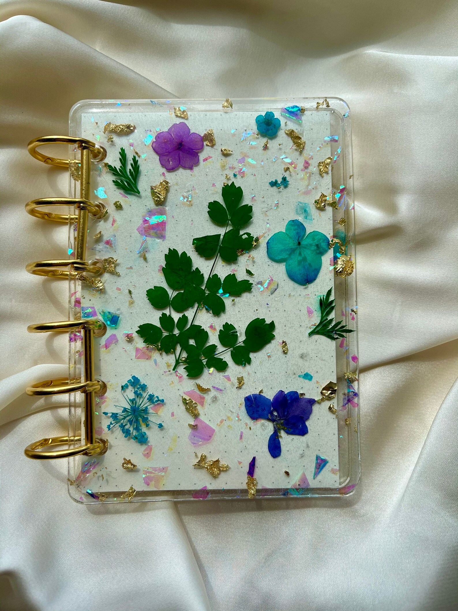 Customizable Pressed Flower Notebook Refillable Resin Etsy