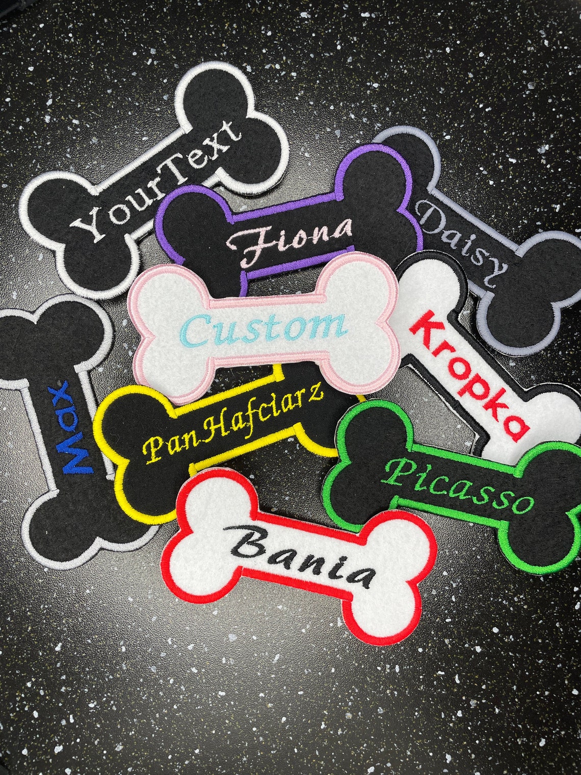 Custom Dog Name Patch Custom Name Tag for dogs Customised Etsy