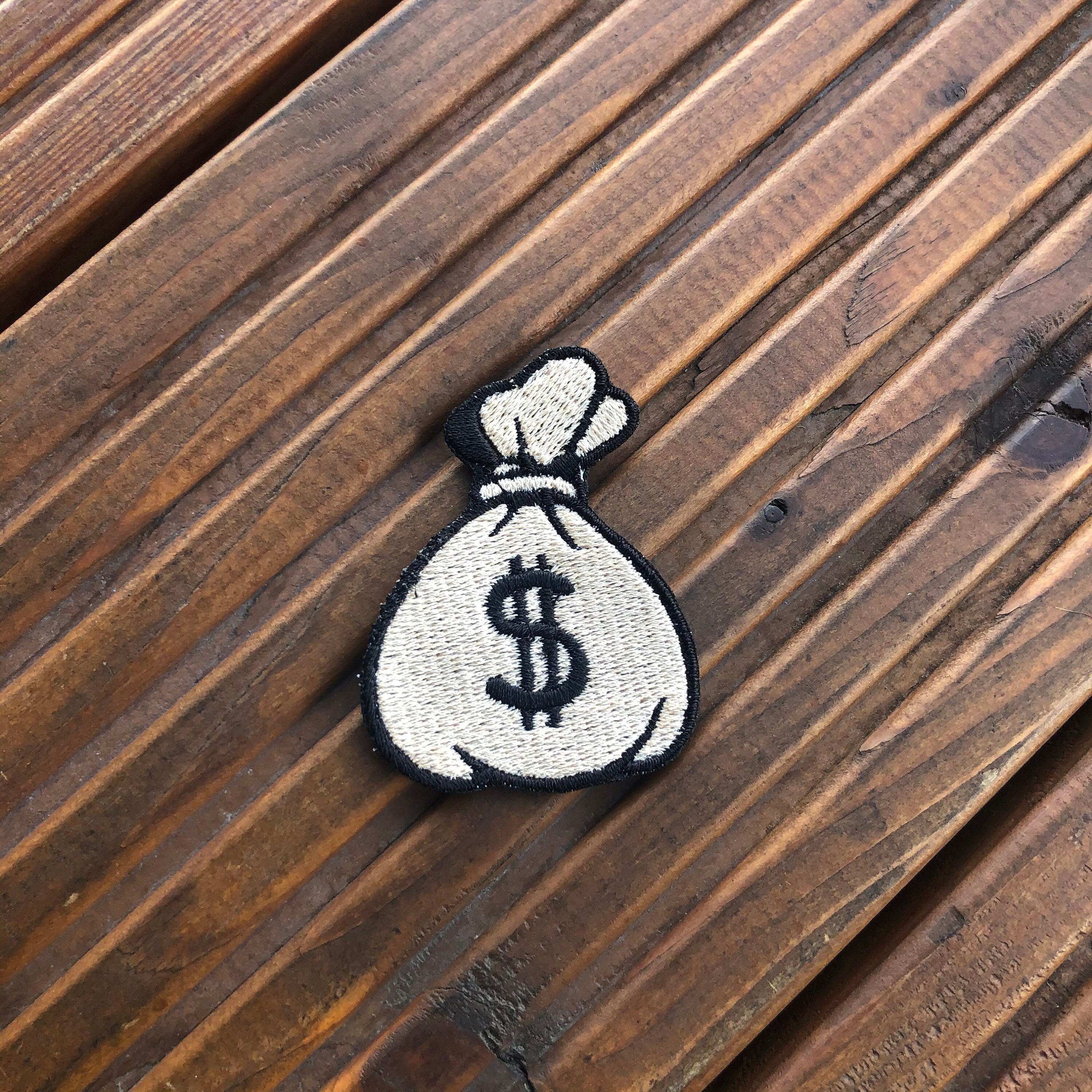 Money Bag Patch ironon/sewon Money Patch Gold Bag Etsy