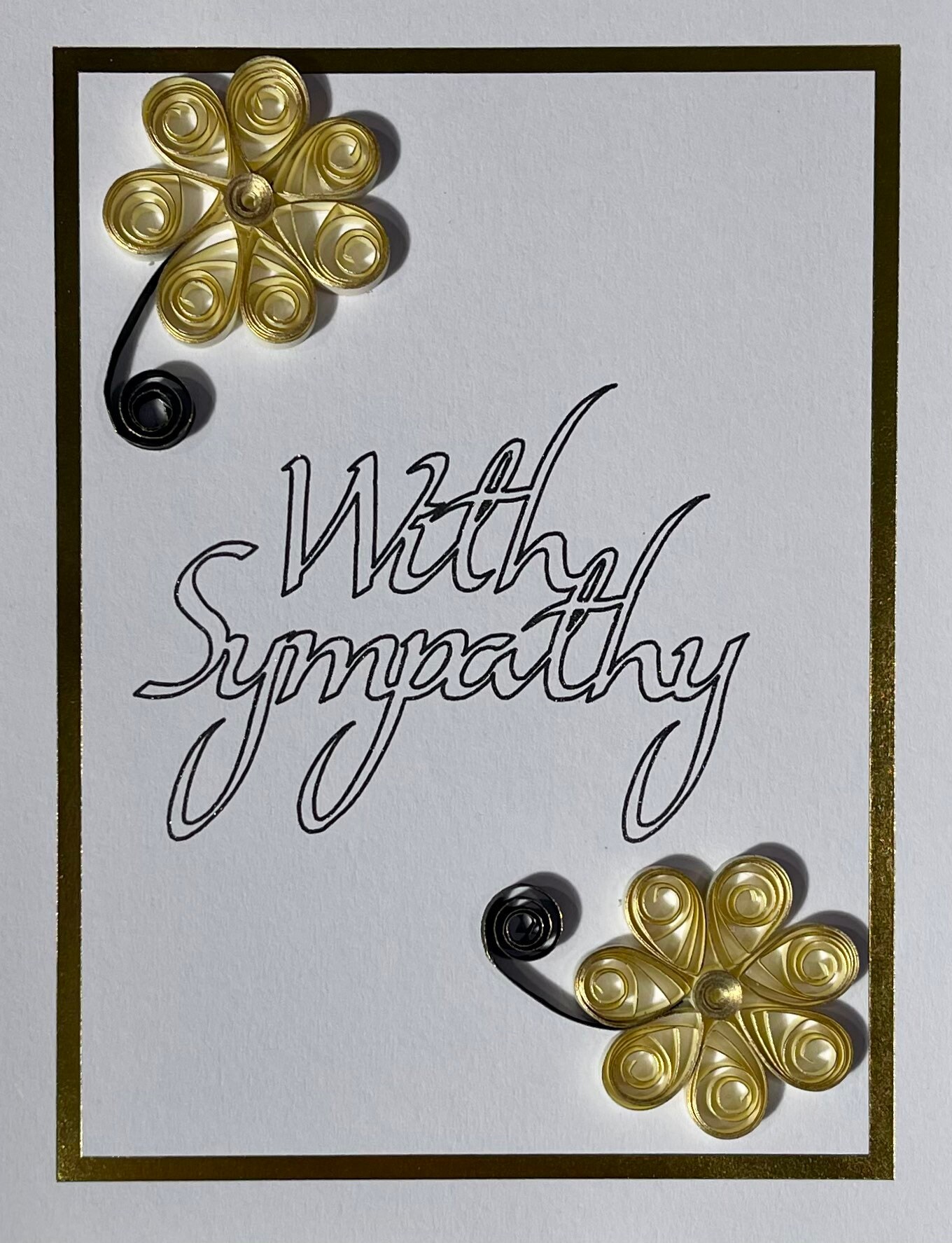 Quilled Sympathy Card Etsy