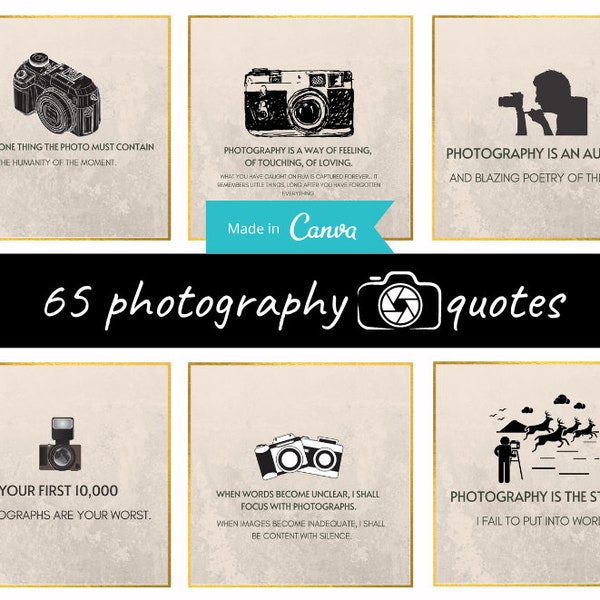 65 Photography Quotes for Instagram canva editable, Photography Quotes, Instagram Photography Quotes,  Photography Template