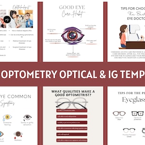 NEW LUANCH ! Optometry & Optical Instagram Post Templates | Optical Shop Marketing | Optometry Social Media Post | Eye Doctor template