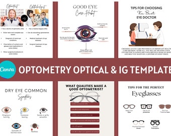 NEW LUANCH ! Optometry & Optical Instagram Post Templates | Optical Shop Marketing | Optometry Social Media Post | Eye Doctor template