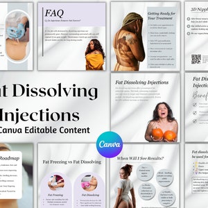 40 Fat Dissolving Injections Canva Template - Fat Dissolving Instagram Post |  Injectable Treatments Canva Template