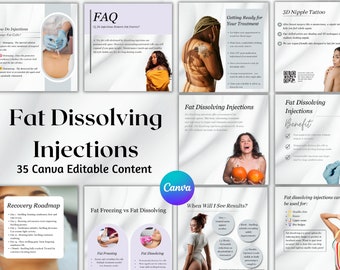Fat Dissolving Injections Canva Templates - Aesthetics Clinic Instagram Posts
