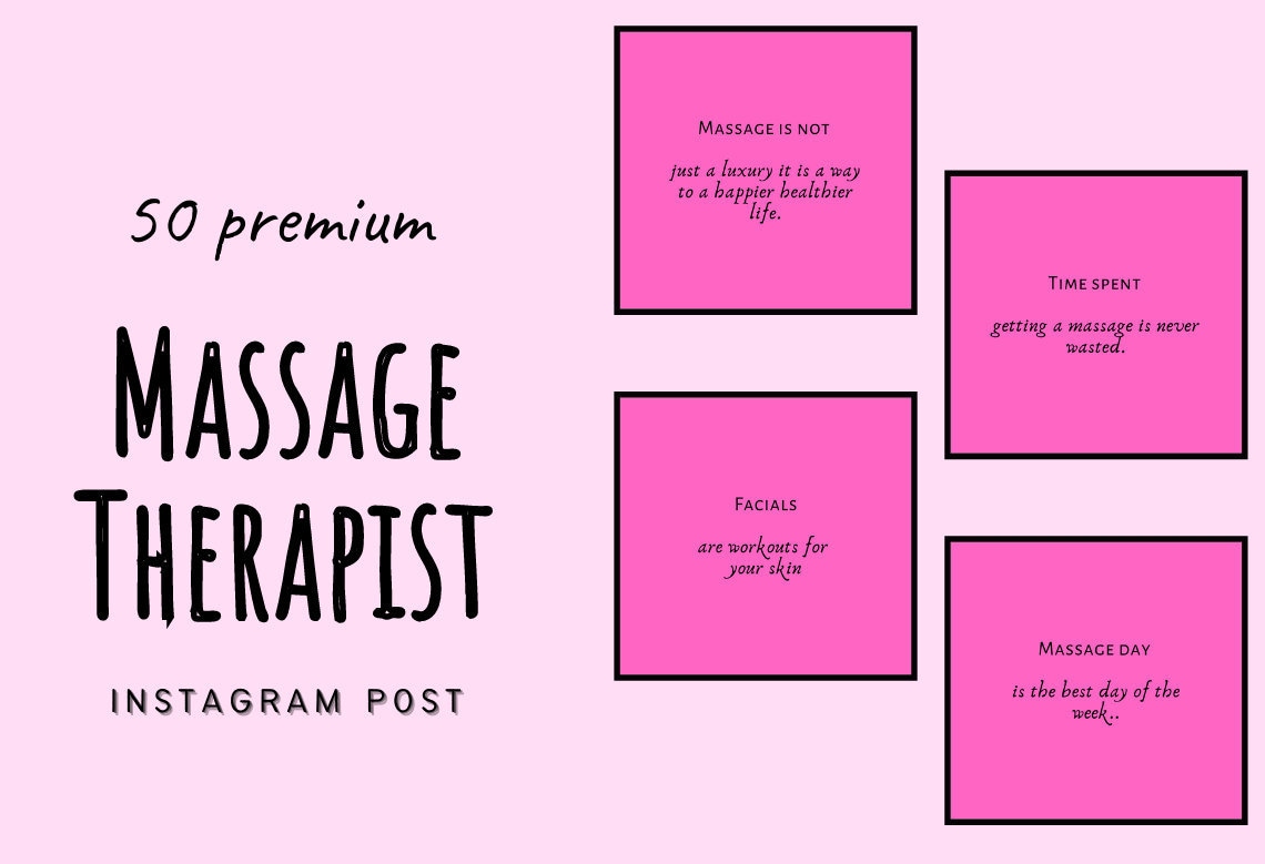 50 Massage Therapist Instagram Posts Massage Therapy Quotes Etsy