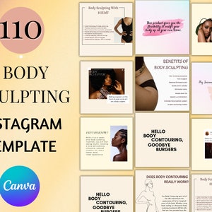 Premium Body Sculpting Instagram Post Templates Body Contouring Instagram Post Template, Ultrasound Post , arithmetician&#39;s Template