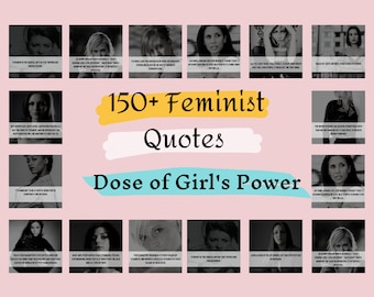150+ Feminist Empowerment Quotes, Instagram Ready (Digital Download)