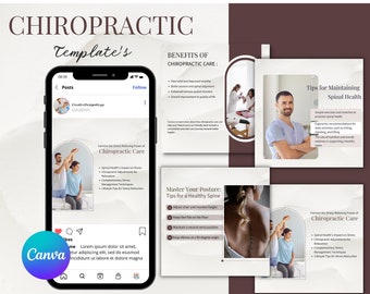 Chiropractic Instagram & Social Media Templates – Boost Your Practice's Online Presence | Canva Editable