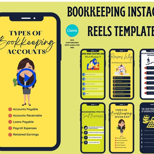 30 Bookkeeping Instagram Post Templates Bookkeeper Business Etsy