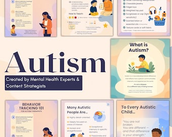 Autism Awareness Canva Templates | Editable Social Media Posts (Digital Download)