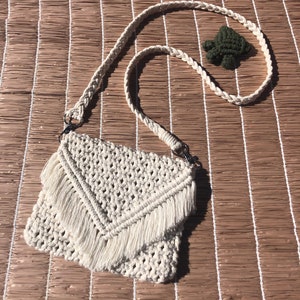 Macramé Clutch Bag, Removable shoulder strap