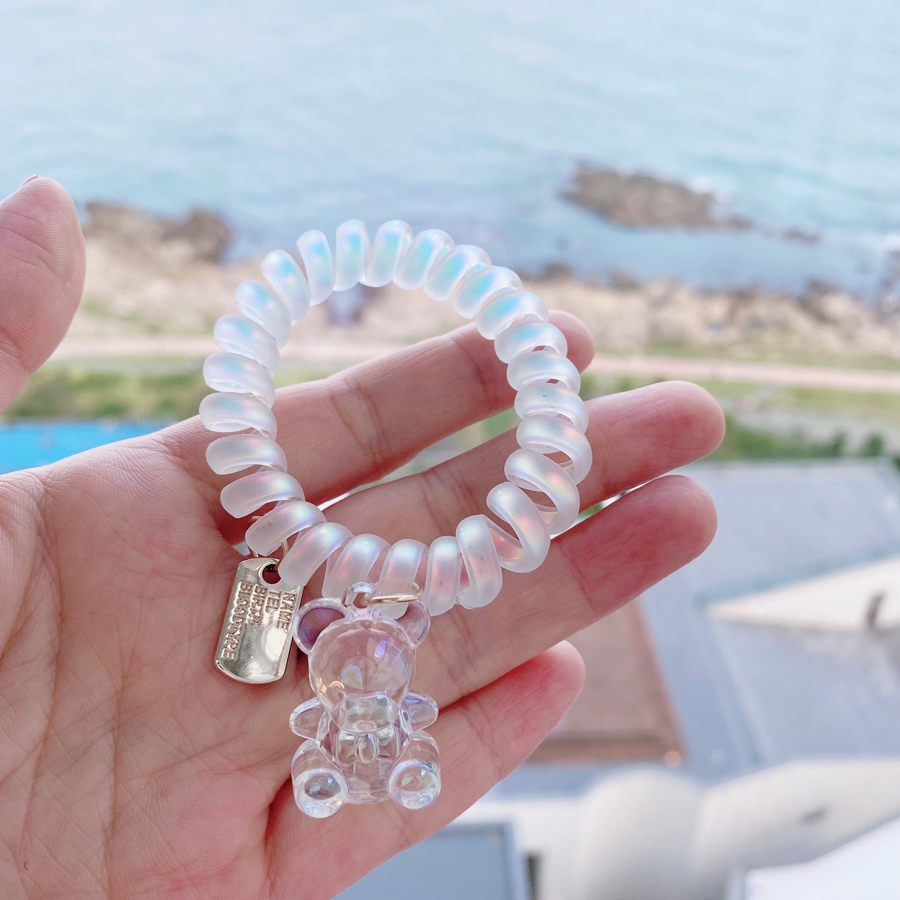 Cute Hair Ties With Gummy Bear Charm, Haribo Spiral Hair Ties - Etsy