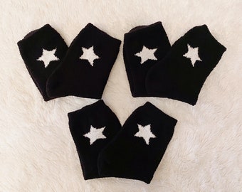 Star Fuzzy Socks, Cute Winter Socks for Women, Warm Fluffy Socks, Warm Sleeping Socks, Holiday Fuzzy Socks