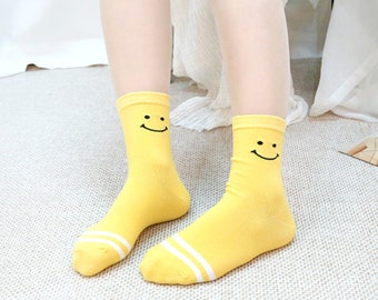 Happy Face Socks, Smiley Fashion Socks, Fun Socks for Women, Cozy Socks, Women Socks