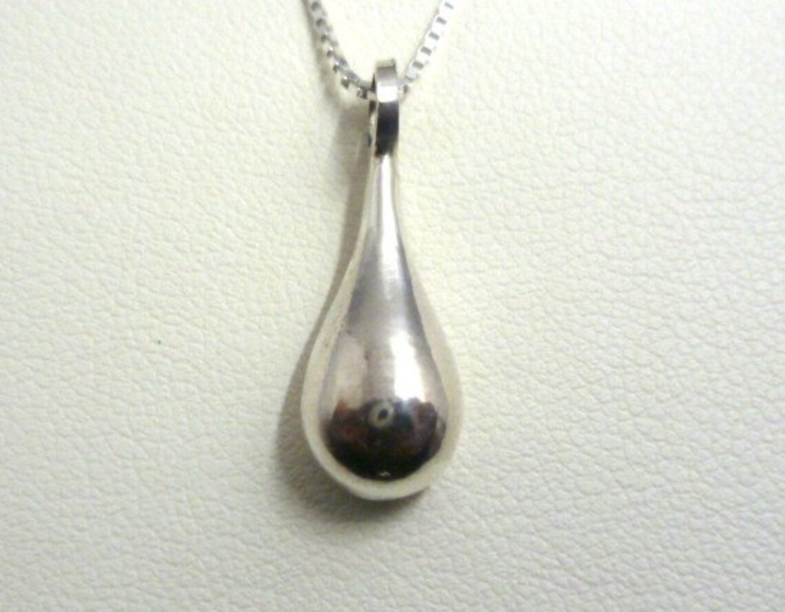 Sterling Silver Raindrop Pendant s Etsy
