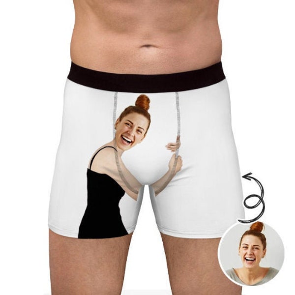 The Perfect Gift for Him! CUSTOM Face BOXERS, FUNNY Boxer Briefs, Personalized Gift for Him, Mens Boxers for Special Events